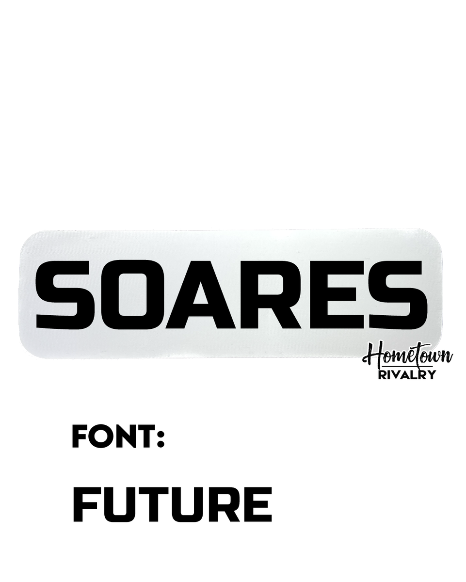 Laser Cut Jersey Name Bar (Prices vary based on bar size) Hometown Rivalry