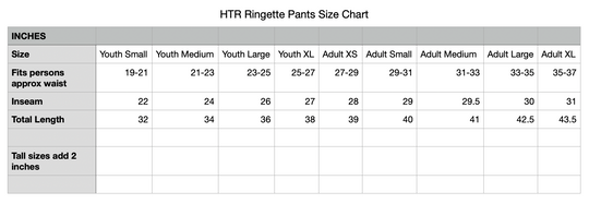Rival 2 Pro Ringette Pants-Adult & Youth Size Chart – Hometown Rivalry