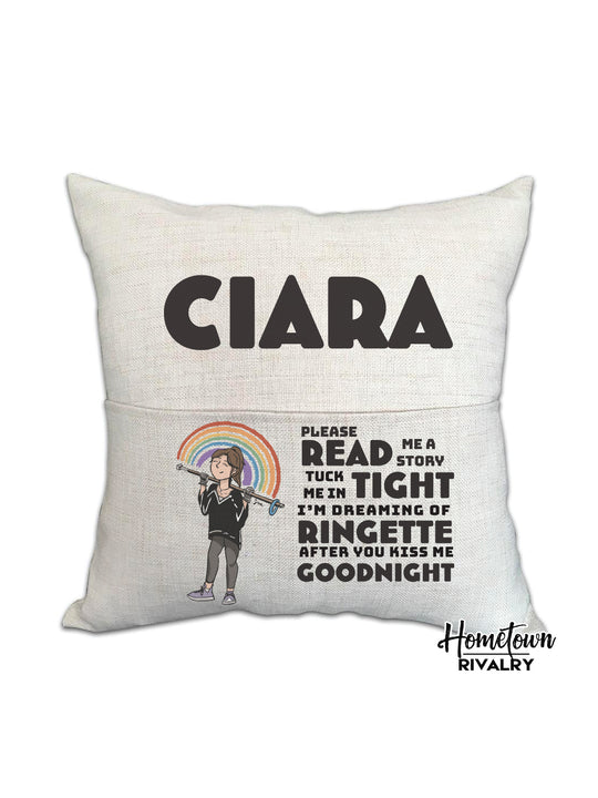 Personalized Ringette Pillow